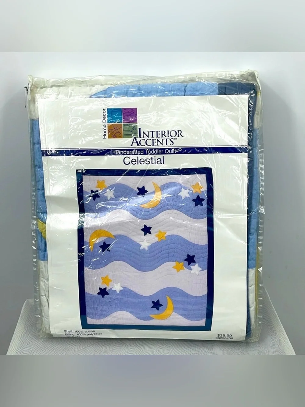 NWT Vintage Y2K Interior Accents Celestial Toddler Crib Quilt